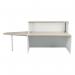 Jemini Reception Unit with Extension 1400x800x740mm Grey Oak/White KF818405 KF818405