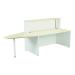 Jemini Reception Unit with Extension 2400x890x1165mm Maple/White KF818412