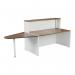 Jemini Reception Unit with Extension 1600x800x740mm Dark WalnutWhite KF818450 KF818450