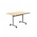 Jemini Rectangular Tilting Table 1200x800x720mm Maple/Silver KF818497 KF818497