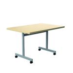 Jemini Rectangular Tilting Table 1200x800x720mm Maple/Silver KF818497 KF818497