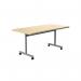 Jemini Rectangular Tilting Table 1600x800x720mm Maple/Silver KF818511 KF818511