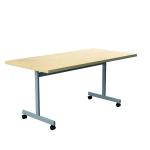 Jemini Rectangular Tilting Table 1600x800x720mm Maple/Silver KF818511 KF818511