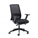 Cappela Nuevo Mesh Chair with Seat Slide and Height Adjustable Arms Black KF81906 KF81906