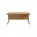 Jemini Rectangular Single Upright Cantilever Desk 1800x800x730mm Nova OakBlack KF819455 KF819455