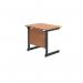 Jemini Rectangular Double Upright Cantilever Desk 800x600x730mm Beech/Black KF819479 KF819479