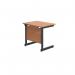 Jemini Rectangular Double Upright Cantilever Desk 800x600x730mm BeechBlack KF819479 KF819479