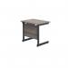 Jemini Rectangular Double Upright Cantilever Desk 800x600x730mm Grey Oak/Black KF819509 KF819509