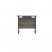 Jemini Rectangular Double Upright Cantilever Desk 800x600x730mm Grey Oak/Black KF819509 KF819509