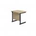 Jemini Rectangular Double Upright Cantilever Desk 800x600x730mm Maple/Black KF819516 KF819516