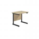 Jemini Rectangular Double Upright Cantilever Desk 800x600x730mm MapleBlack KF819516 KF819516