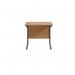Jemini Rectangular Double Upright Cantilever Desk 800x600x730mm Nova OakBlack KF819523 KF819523