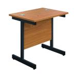Jemini Rectangular Double Upright Cantilever Desk 800x600x730mm Nova Oak/Black KF819524 KF819523
