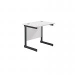 Jemini Rectangular Double Upright Cantilever Desk 800x600x730mm WhiteBlack KF819531 KF819530