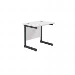 Jemini Rectangular Double Upright Cantilever Desk 800x600x730mm WhiteBlack KF819530 KF819530