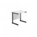 Jemini Rectangular Double Upright Cantilever Desk 800x600x730mm WhiteBlack KF819530 KF819530