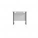 Jemini Rectangular Double Upright Cantilever Desk 800x600x730mm WhiteBlack KF819530 KF819530