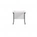 Jemini Rectangular Double Upright Cantilever Desk 800x600x730mm WhiteBlack KF819530 KF819530