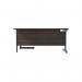 Jemini Radial Right Hand Single Upright Cantilever Desk 1600x1200x730mm WalnutBlack KF819707 KF819707