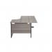 Jemini Radial Right Hand Single Upright Cantilever Desk 1600x1200x730mm Grey OakBlack KF819714 KF819714