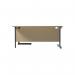 Jemini Radial Right Hand Single Upright Cantilever Desk 1600x1200x730mm MapleBlack KF819721 KF819721