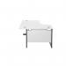 Jemini Radial Left Hand Single Upright Cantilever Desk 1800x1200x730mm WhiteBlack KF819813 KF819813