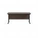 Jemini Rectangular Double Upright Cantilever Desk 1600x600mm Dark Walnut/Black KF819837 KF819837