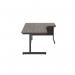 Jemini Radial Right Hand Single Upright Cantilever Desk 1800x1200x730mm Walnut/Black KF819844 KF819844