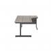 Jemini Radial Right Hand Single Upright Cantilever Desk 1800x1200x730mm Grey Oak/Black KF819851 KF819851