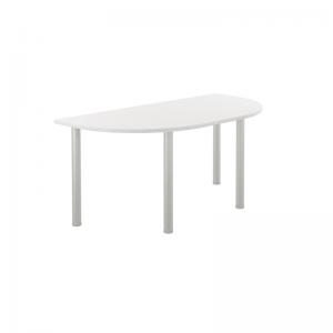 VOW Jemini Semi Circular Multipurpose Table 1600x800x730mm White