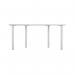 Jemini Semi Circular Multipurpose Table 1600x800x730mm White KF819943 KF819943