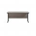 Jemini Rectangular Double Upright Cantilever Desk 1600x600mm Grey OakBlack KF820093 KF820093