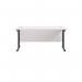 Jemini Rectangular Double Upright Cantilever Desk 1600x600mm White/Black KF820123 KF820123