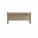 Jemini Rectangular Double Upright Cantilever Desk 1600x800mm MapleBlack KF820161 KF820161