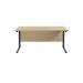 Jemini Rectangular Double Upright Cantilever Desk 1600x800mm MapleBlack KF820161 KF820161