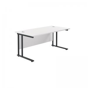 VOW Jemini Rectangular Double Upright Cantilever Desk 1600x800mm