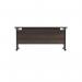 Jemini Rectangular Double Upright Cantilever Desk 1800x600x730mm Dark Walnut/Black KF820208 KF820208