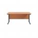 Jemini Rectangular Double Upright Cantilever Desk 1800x800x730mm Beech/Black KF820253 KF820253