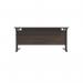 Jemini Rectangular Double Upright Cantilever Desk 1800x800x730mm Dark Walnut/Black KF820260 KF820260