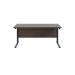 Jemini Rectangular Double Upright Cantilever Desk 1800x800x730mm Dark WalnutBlack KF820260 KF820260