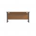 Jemini Rectangular Double Upright Cantilever Desk 1800x800x730mm Nova OakBlack KF820291 KF820291