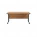 Jemini Rectangular Double Upright Cantilever Desk 1800x800x730mm Nova OakBlack KF820291 KF820291