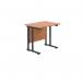 Jemini Rectangular Double Upright Cantilever Desk 800x600x730mm Beech/Black KF820314 KF820314