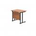 Jemini Rectangular Double Upright Cantilever Desk 800x600x730mm Beech/Black KF820314 KF820314