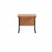 Jemini Rectangular Double Upright Cantilever Desk 800x600x730mm BeechBlack KF820314 KF820314