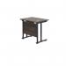 Jemini Rectangular Double Upright Cantilever Desk 800x600x730mm Dark WalnutBlack KF820321 KF820321