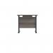 Jemini Rectangular Double Upright Cantilever Desk 800x600x730mm Grey Oak/Black KF820338 KF820338