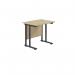 Jemini Rectangular Double Upright Cantilever Desk 800x600x730mm Maple/Black KF820345 KF820345