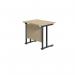 Jemini Rectangular Double Upright Cantilever Desk 800x600x730mm Maple/Black KF820345 KF820345