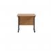 Jemini Rectangular Double Upright Cantilever Desk 800x600x730mm Nova OakBlack KF820352 KF820352